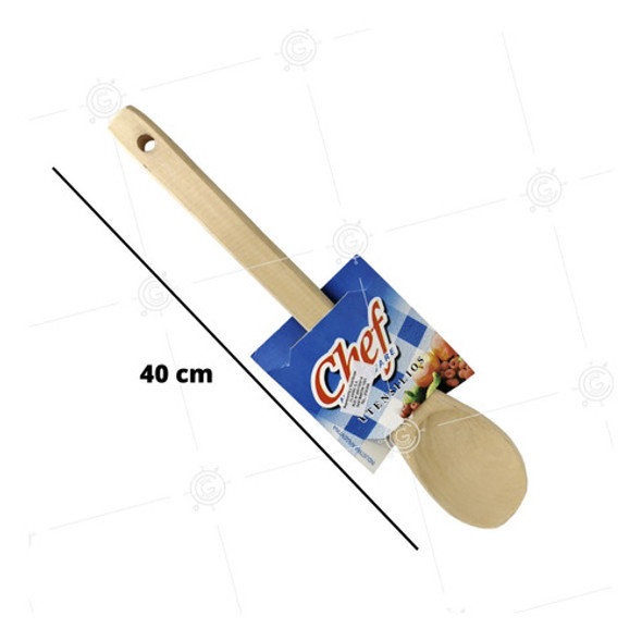 Cuchara De Madera Chef 40 Cms Cocina 1