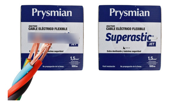 Pack X2 Cable Unipolar 1.5mm Prysmian Pirelli Financiacion 0