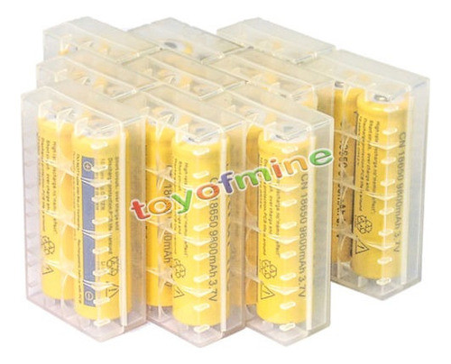 20cs 18650 3.7v 9800mah Amarillo Li-ion Batería Recargable + 1