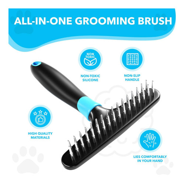 Cepillo Descascarillador Para Perros, Rastrillo Para Subpelo 1