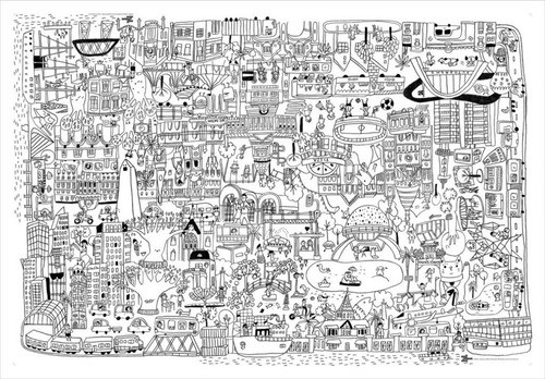 Lamina Gigante 360° Para Pintar Buenos Aires 82x118cm 1