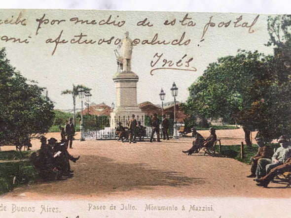 Postal Monumento Mazzini   Paseo De Julio   Año 1905 1
