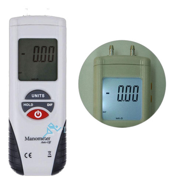 Digital Lcd Manómetro Diferencial De Aire Presión Medidor Ca 0
