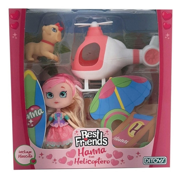 Playset Muneca C/helicoptero Y Mascota Best Friends Tun 0 Playset Muneca C/helicoptero Y Mascota Best Friends Tun 0