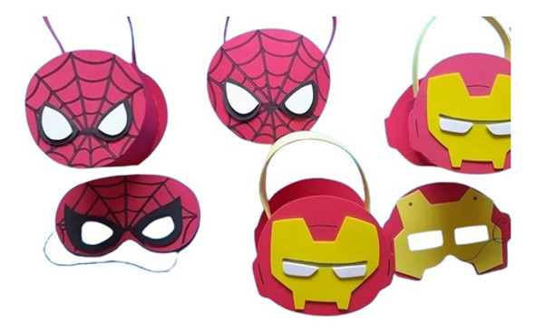 Bolsitas Goma Eva Ironman Vengadores Dulceros Heroes X10 0