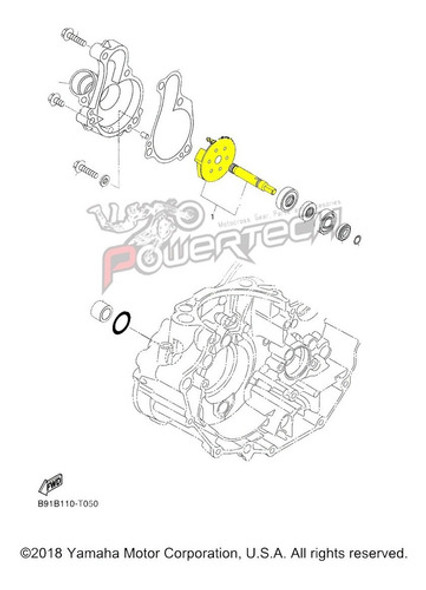 Propulsor Con Eje Bomba De Agua Yamaha Yzf 450 2014 - 2021 1 Propulsor Con Eje Bomba De Agua Yamaha Yzf 450 2014 - 2021 1