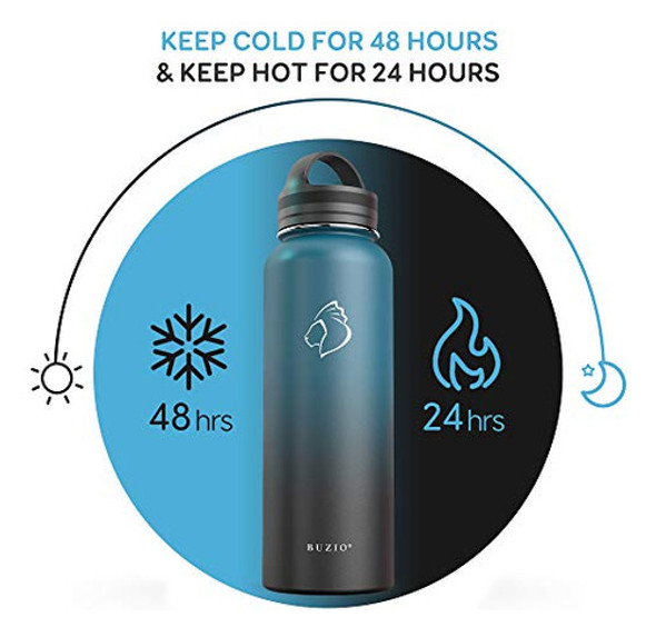 Botella De Agua Buzio De 40 Oz, Termo De Acero Inoxidable Ai 1