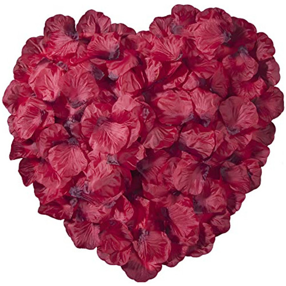 Petalos De Rosas De Tela 1200u Color Rojo Dark  Bordo 0