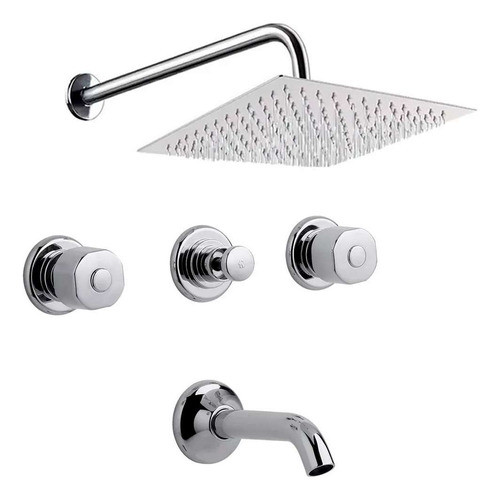 Griferia Ducha Fv 103/b1p Arizona Cuadro Interior Flor 20cm 0