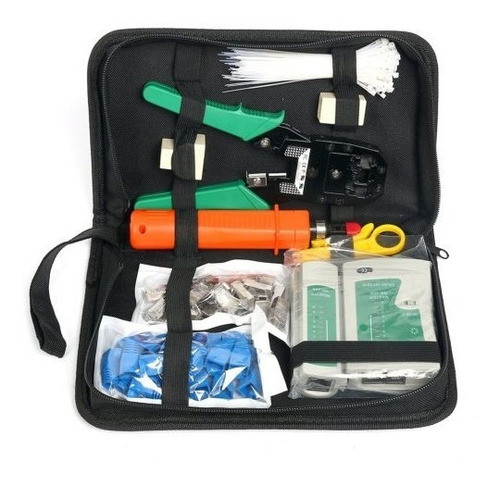 Red Lan Kit Rj45 Cat5e Rj11 Cable Pc Tester Ethernet Arrugad 1