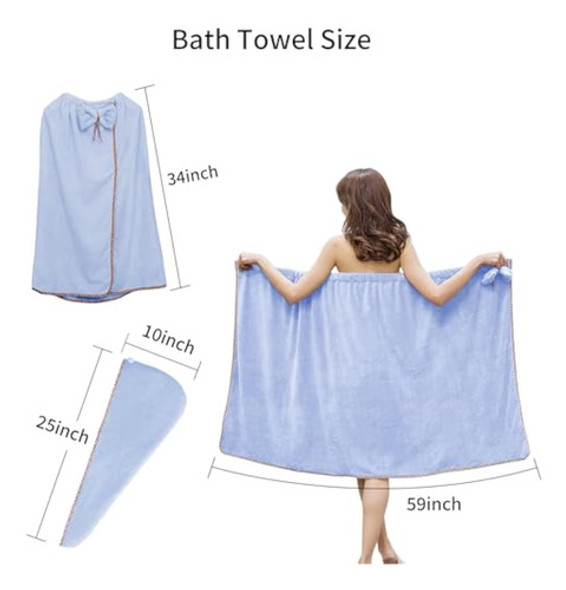 Toallas De Baño Para Mujer, Envoltura Ajustable 1