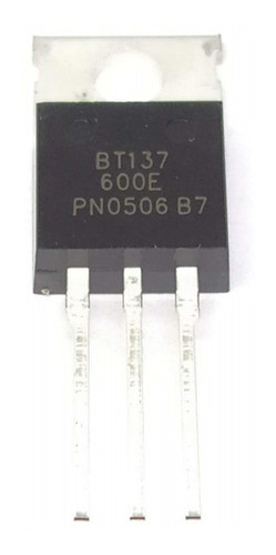 Pack X 5 Triac Bt137-600 Bt137 8a 600v Ig 10ma To-220 0
