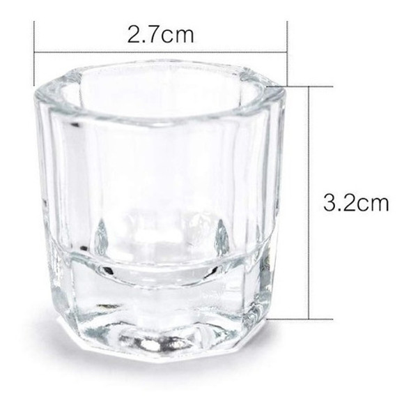 Vaso Dappen De Vidrio / Uñas Esculpidas /odontologia 1