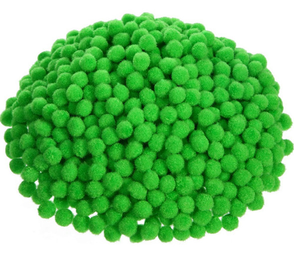 Bolsas Pompón Navideñas, 2000 Piezas, 1.3 Cm Diámetro, Verde 0