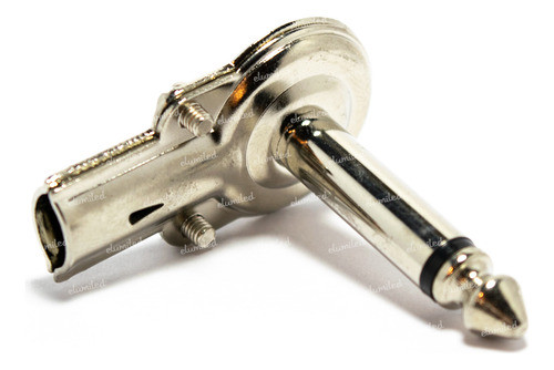 10 Conectores Plug 6.5mm Mono Metalico 90 Grados Pedalera 0
