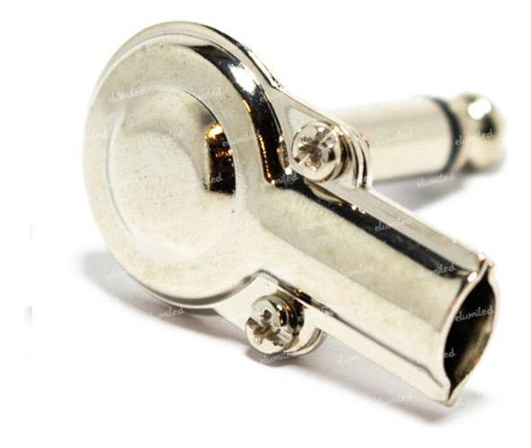 10 Conectores Plug 6.5mm Mono Metalico 90 Grados Pedalera 1