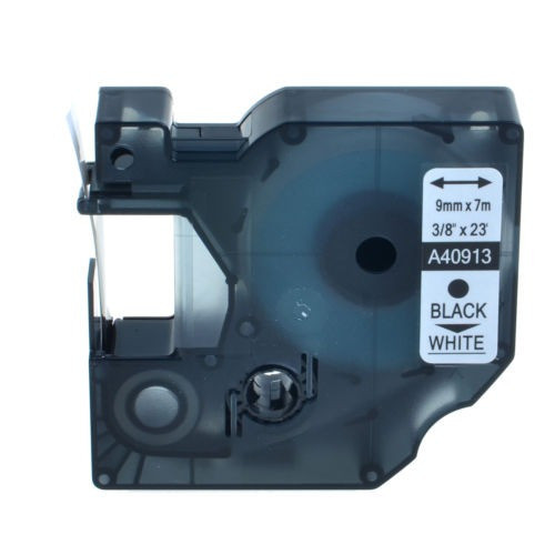 1pk Negro Sobre Blanco Etiqueta De Cinta 3/8  Para Dymo D1 4 1