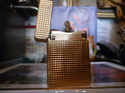 Dupont Frances Encendedor 20mc Oro C/plaqueta-pta Diamante 1