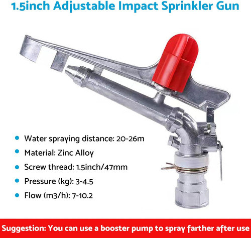 Pistola Rociadora Para Riego Agricultura 1.5 Pulgadas 360° 1