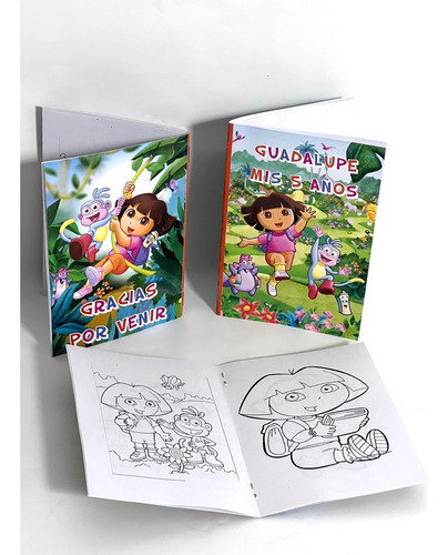 Libritos Para Colorear Personalizados X 15 Dora 1