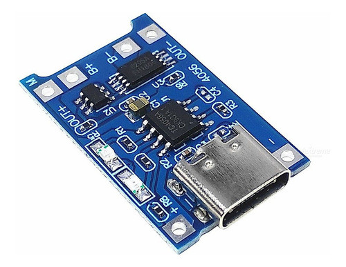 Modulo Tp4056 Carga Litio C/proteccion Usb Tipo C -pack X3 1