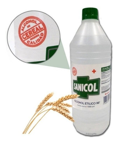 Alcohol De Cereal 1 Litro Sanicol (para Bebidas/reposteria) 0