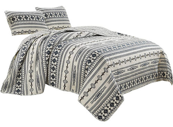 Chezmoi Collection Colby 3-piece Western Quilt Set - Geometr 1