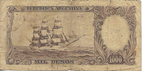 Bottero 2138 $ 1000 Moneda Nacional  Nros Rojos B- Palermo 1