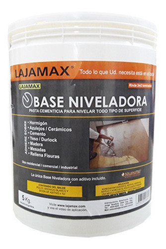 Base Niveladora Alisado Para Pisos 5 Kg Lajamax - Prestigio 0
