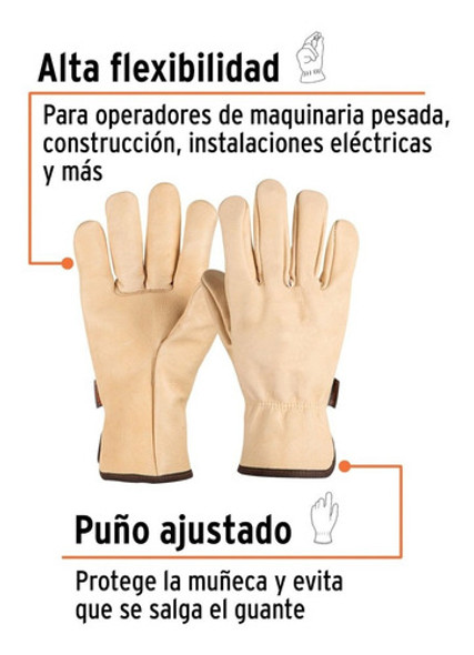 Guantes Cuero Vacuno Piel De Res Truper - Fc 1