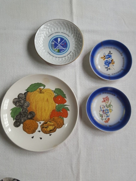 Lote 4 Platos Decorativos 3 Hartford Y 1  Porcelana Tsuji 1