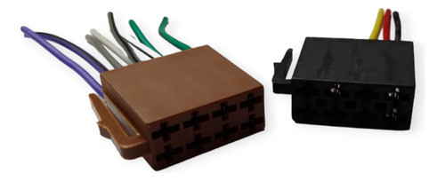 Ficha Iso Conector Radio Stereo Hembra Corriente Y Sonido 0