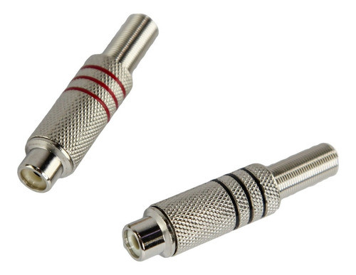 Ficha Conector Jack Rca Hembra Metalico P/ Cable X 20u Htec 0