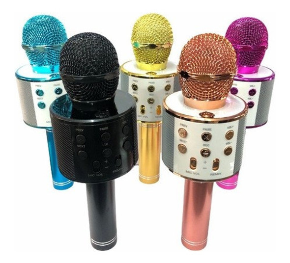 Micrófono Inalámbrico Para Karaoke Color Negro 0