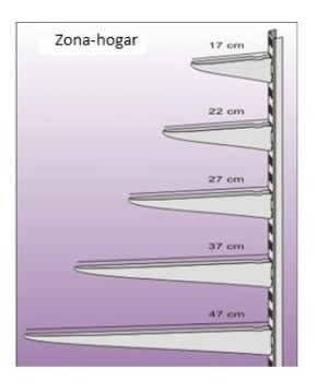 Mensula Metalica Reforzada De 47cm Para Riel Doble Engache 1
