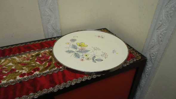 Fuente Porcelana Mayolica Alemana Antigua Aro Metal Mirala 1