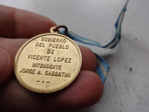 Medalla Antigua Vicente Lopez Aniversario 1985 Metal Ciudad 1