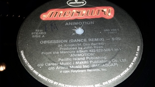 Animotion Obsession Dance Remix Vinilo Maxi Usa Impecable 84 0