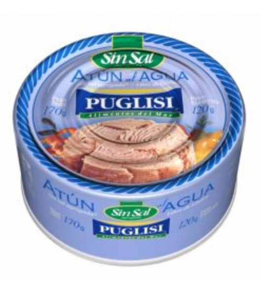 Puglisi  Atun Sin Sal Al Agua Lata 170 Grs X 6 Unidades 0