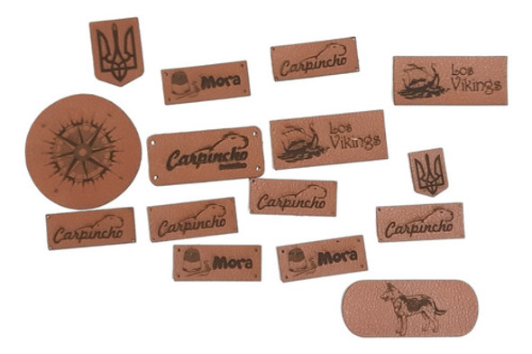 Etiquetas Personalidas De Ecocuero 4 X 2,5 Cm X 50 Unidades 0