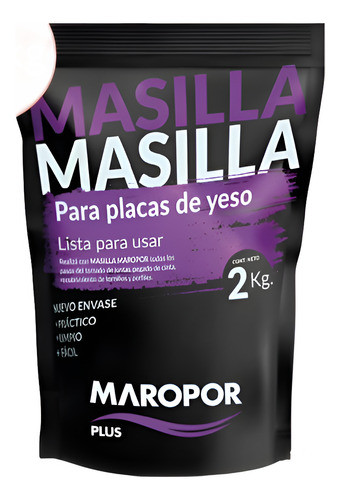 Masilla Para Durlock Maropor Lista Para Usar- Doypack X 2 Kg 0