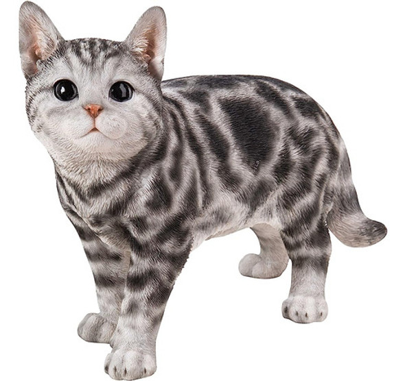 Hi-line Gift Ltd Estatua De Gato De Pelo Corto Estadounidens 0