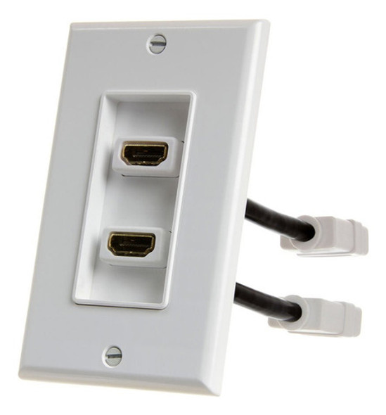 Placa Pared Hdmi Dual-port 4  Cable Extensión Posterior, Ins 0