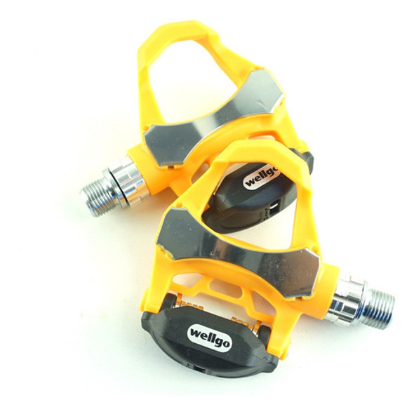 Pedales Wellgo R168  Rosca 9/16 Amarillo Ruta Cicli 1