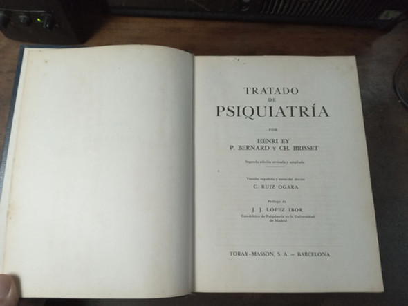 Libro Tratado Psiquiatrìa      Henri  Ey 0