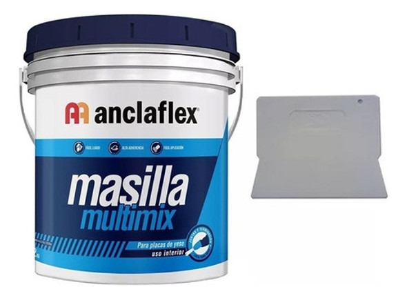 Espátula Plástica + Masilla Multimix  Anclaflex 32kg Mm 0