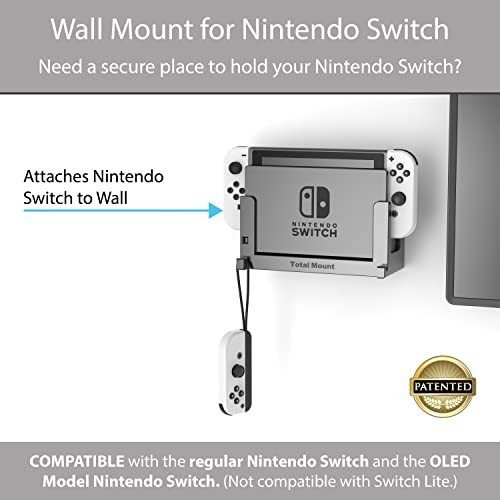Soporte De Pared Para Nintendo Switch Totalmount Negro 1