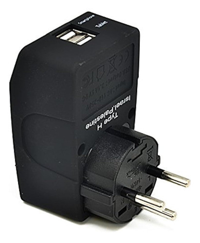 Enchufe Adaptador De Viaje Ceptics Gp49 Schuko 4 En 1 Tipo D 0