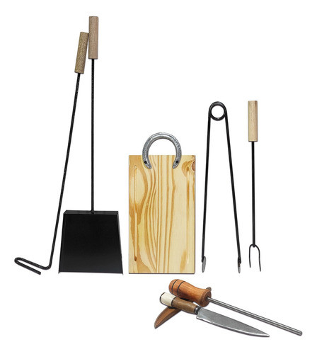 Kit Parrillero Accesorios Asado Set X7 0