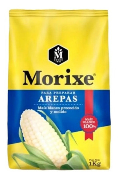 Harina Morixe Arepas De Maiz Blanco Precocido 1kg Pack 10u 0